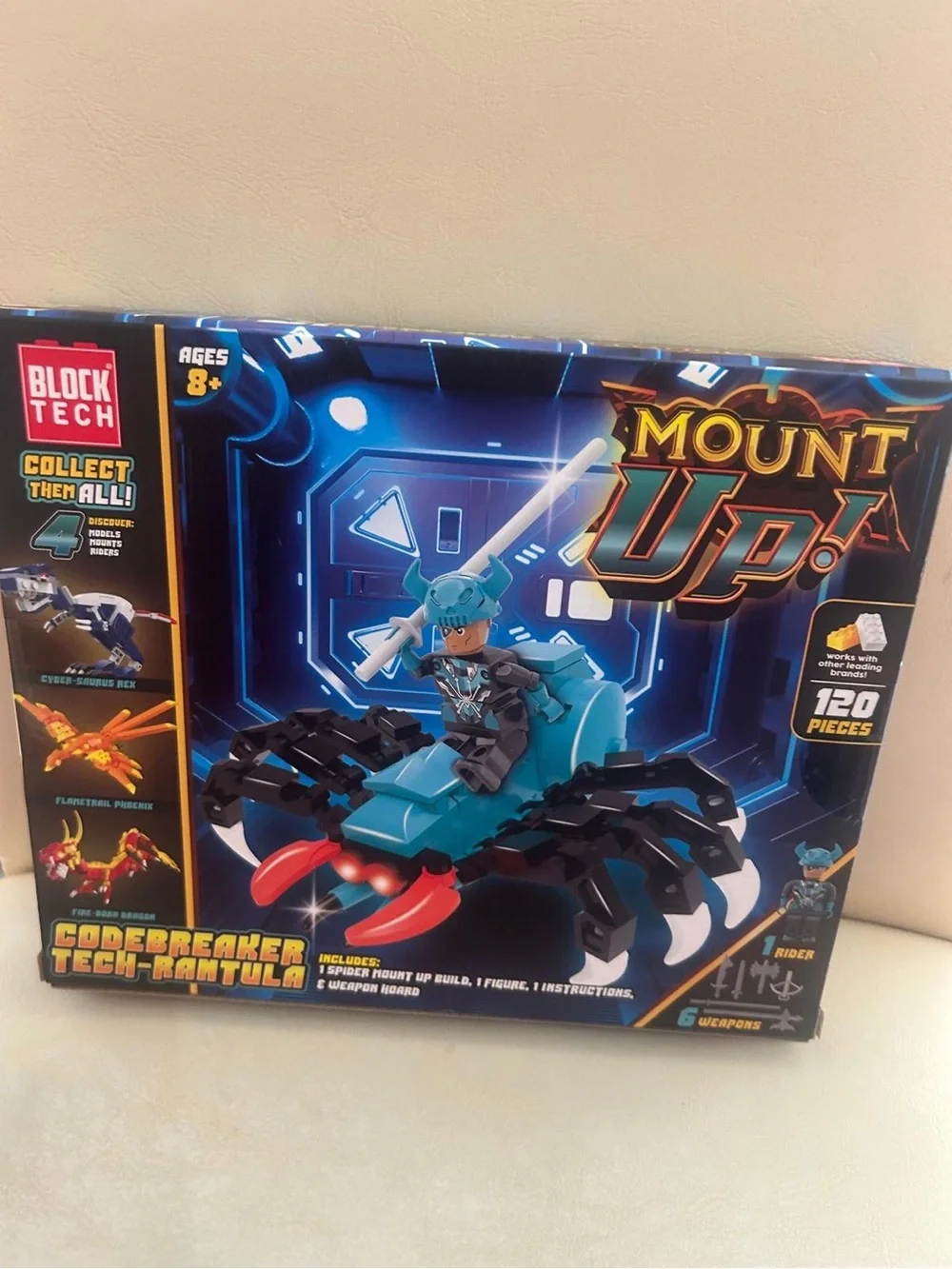 Mount Up! Codebreaker Tech-Rantula Spider Mount Building Set - Teal & Black